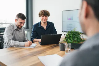 Developers discussing a project